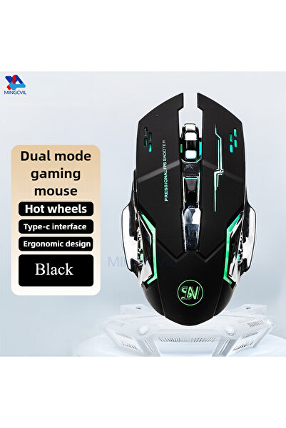 Choice ماوس MINGCVIL اللاسلكي القابل لإعادة الشحن، الأكثر مبيعًا، باللون الأس...