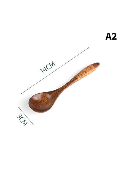 Choice3 ملعقة خشبية صغيرة A2، ملعقة شوربة للأطفال، خشب طبيعي، ملعقة توابل ياب...