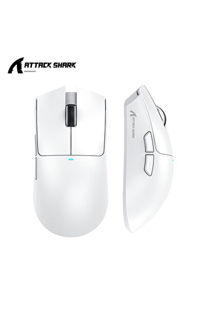 Choice3 ماوس لاسلكي أبيض من ATTACK SHARK X11SE، بدقة 22000 نقطة في البوصة، مز...