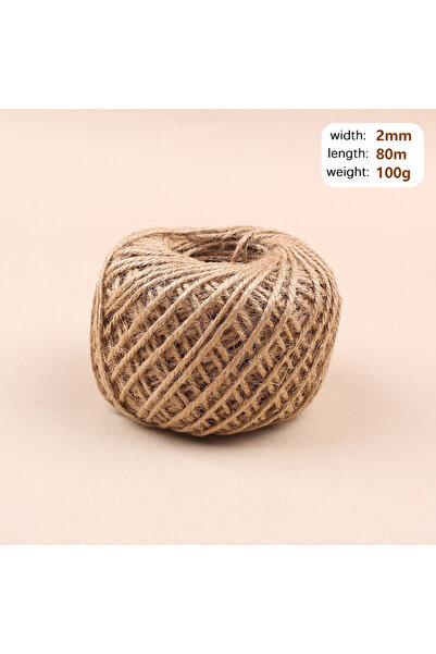 Choice6 حبل جوت طبيعي عتيق، 2 مم × 80 م، 1-14 مم، يُستخدم في الحرف اليدوية، و...