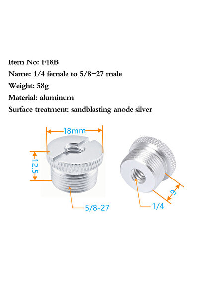 Choice8 ملحقات برغي تحويل حامل الميكروفون KOQZM A8 من 1/4 بوصة إلى 3/8 بوصة إ...