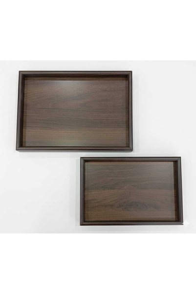 balsa group Mrk Model Acacia Veneered 2-Piece Wooden Tray Natural 20*30 - 25*35cm