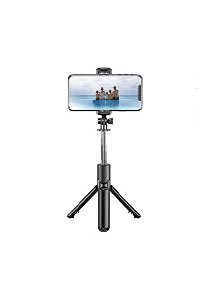 Choice عصا سيلفي لاسلكية سوداء بتقنية بلوتوث، حامل ثلاثي صغير، حامل أحادي قاب...