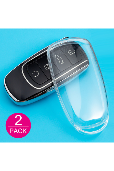 Choice4 علبتان للمفاتيح (شفافة) غطاء رفيع سلسلة مفاتيح مفاتيح السيارة لسيارات...