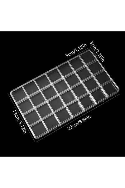 Choice 1PCS 28 Grids Nail Charms Diamond Jewelry Storage Box Clear Nail Art R...