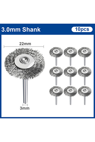 Choice5 مجموعة فرش تلميع سلكية فولاذية (10 قطع) أو (10/20 قطعة) مقاس 22 مم، م...