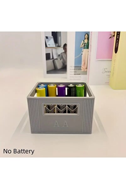 Choice صندوق تخزين بطاريات AA قابل للتكديس مطبوع بتقنية الطباعة ثلاثية الأبعا...