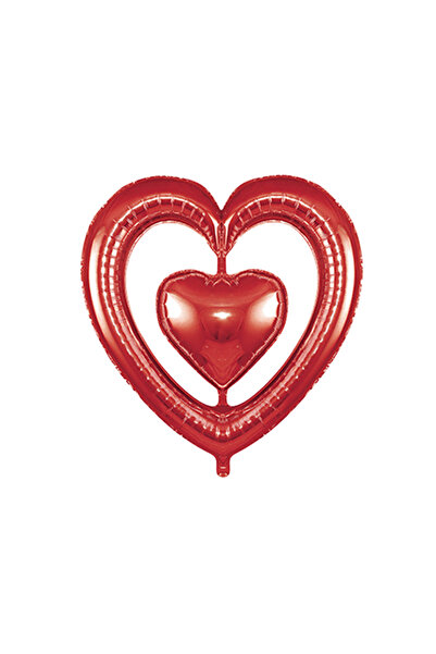 Choice12 2PCS Other Red Double Heart Shaped Aluminium Foil Balloon for Valent...