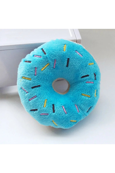 Choice1 Blue Soft Dog Donuts Plush Pet Dog Toys For Dogs Chew Toy Cute Puppy ...
