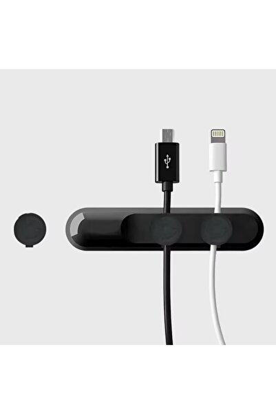 Choice مشابك كابلات مغناطيسية سوداء لتنظيم الكابلات المكتبية، صغيرة الحجم (3 ...