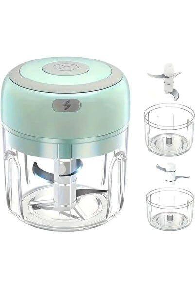 Choice3 مفرمة ثوم كهربائية خضراء سعة 250 مل، مفرمة خضروات، مفرمة طعام، مفرمة ...