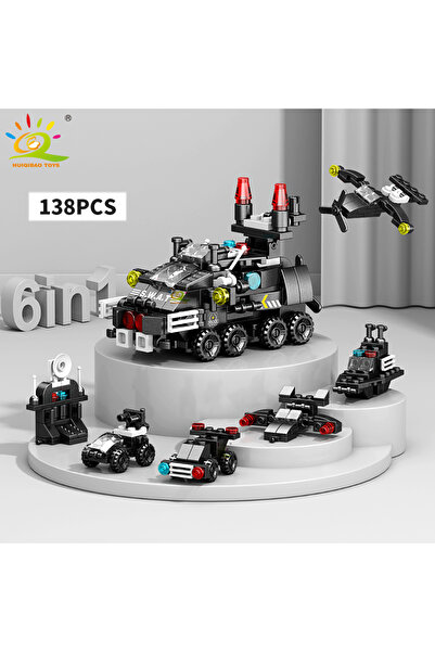 Choice9 NO.1-3 HUIQIBAO 6IN1 City Engineering Car Police Truck Building Blks ...