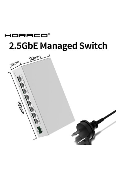 Choice1 محول شبكة مُدار بسرعة 2.5 جيجابت إيثرنت، 8 منافذ، يدعم تقنية 2.5GBASE...