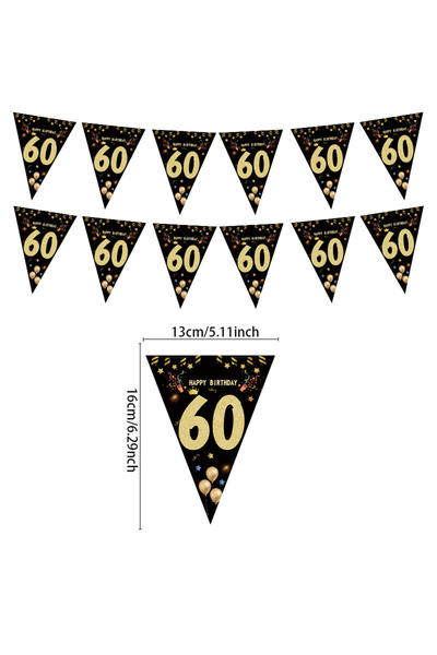 Choice 60 banner 18 21 30 40 Paper Banner Birthday Party Decorati Adult Gold ...