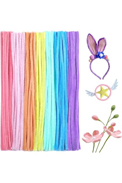 Choice17 100 قطعة من خيوط نسيج الشنيل بطول 30 سم وسمك 0.6 سم، مناسبة للأعمال ...