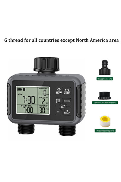 Choice1 مؤقت رشاشات إنسوما ثنائي المناطق قابل للبرمجة، مؤقت خرطوم حديقة موفر ...