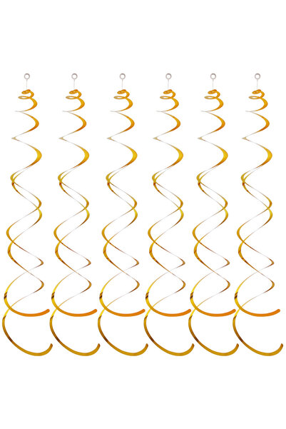 Choice5 مجموعة زينة حلزونية ذهبية معلقة مكونة من 6 قطع، مستلزمات منزلية ملونة...