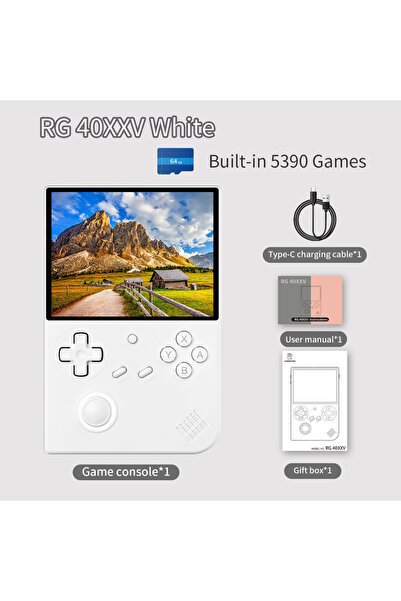 Choice White 64GB ANBERNIC RG40XXV Retro Handheld Game Console 4'' IPS Screen...