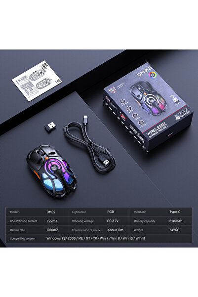 Choice1 ماوس الألعاب اللاسلكي خفيف من أونيكوما DM02-أسود، إصدار 2025 الجديد، ...