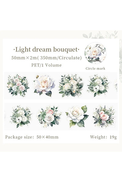 choice2 ملصقات زهور C 50 مم × 2 م أشرطة PET كولاج مذكرات قصاصات DIY دفتر قصاص...