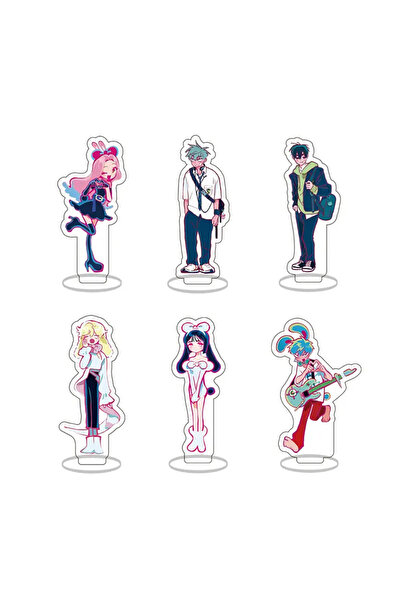 Choice4 مجموعة من 6 قطع، 8 سم/15 سم، مجسمات شخصيات فضائية من أكريليك، مناسبة ...