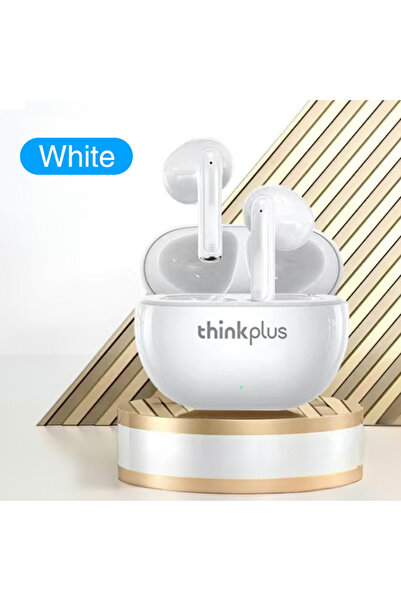 choice2 سماعات رأس بلوتوث لاسلكية لينوفو ثينك بلس XT93 بيضاء اللون، مزودة بخا...