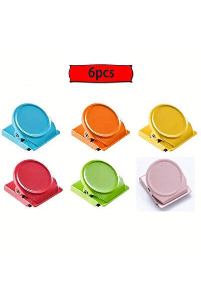 Choice Round 6pcs 6PCS Magnetic Clips for Office & Fridge - Colorful Dument &...