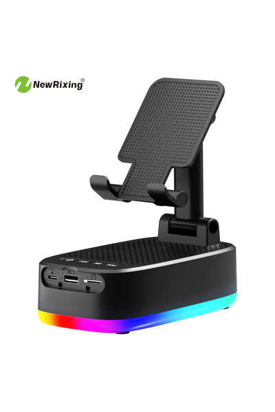 Choice black Phone holder,6W wireless speaker,1800mAh battery, emergency powe...