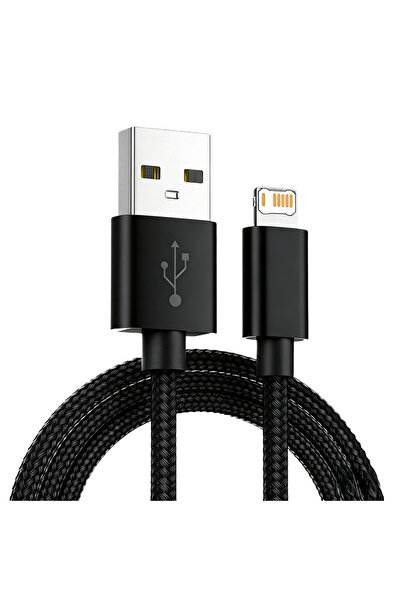 Choice كابل شحن سريع USB أسود مضفر من النايلون بطول متر واحد، متوافق مع أجهزة...