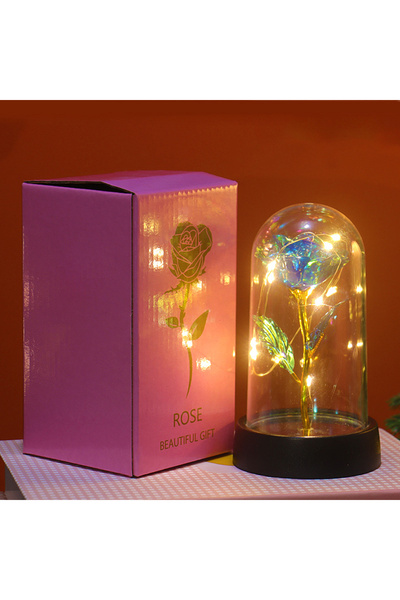 Choice1 1pc no battery Blue Valentines Day Gift for Girlfriend Eternal Rose L...