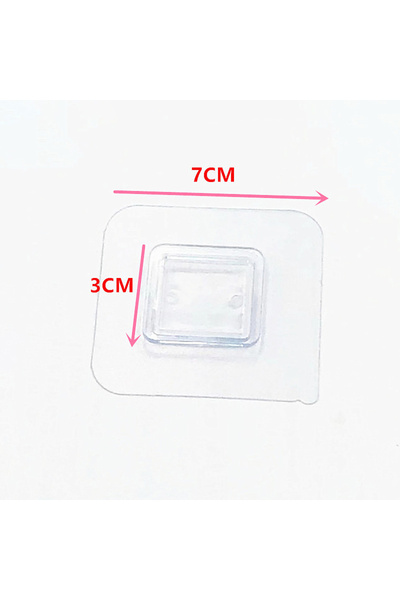 Choice1 transparent-2 1Pcs Wall Self Adhesive Hook Transparent Wire Shelf Wal...