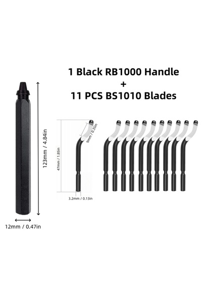 Choice Black BS1010 Set Deburring Tool with 11PCS High Speed Steel Rotary Bla...