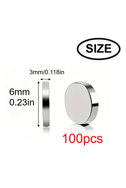 Choice3 100 قطعة من مغناطيس السبورة البيضاء الصغيرة 10x3/6x3 مم، تُستخدم على ...
