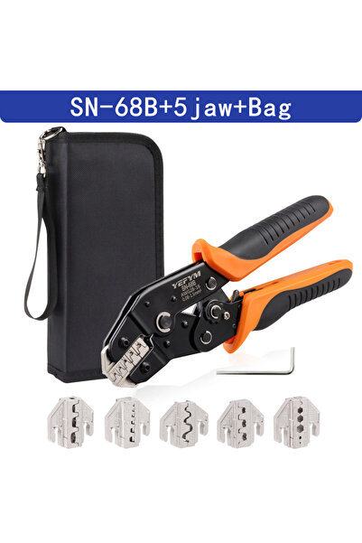 Choice1 أداة تجعيد حقيبة SN-68B ذات 5 فكوك، مزودة بآلية تروس، متوافقة مع موصل...