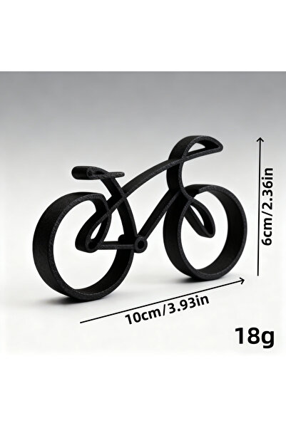 Choice 1PC Minimalist Bike Model, Elegant 3D Printed Cycling Sculpture for De...