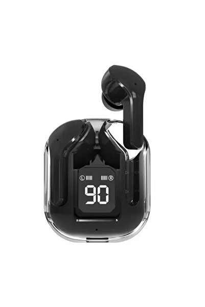 choice2 سماعات أذن لاسلكية صغيرة T2 سوداء اللون، مزودة بشاشة LED رقمية لعرض م...