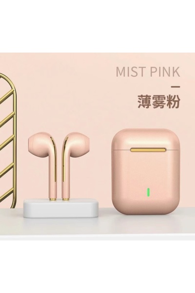 Choice6 سماعات أذن ستيريو لاسلكية ثنائية الأذنين J18 باللون الوردي، قابلة للط...