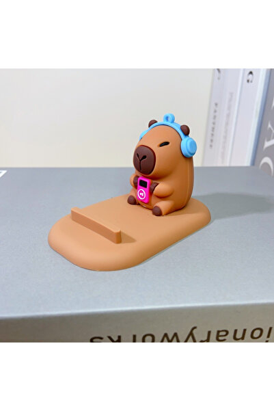 Choice Sky Blue Capybara Phone Stand with Expressive Eyes Non-Slip Base Desk ...