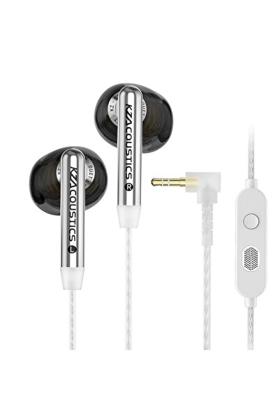 Choice1 Black-3.5MM-With Mic KZ Duet Dual Dynamic Driver HiFi Earphones Quad ...