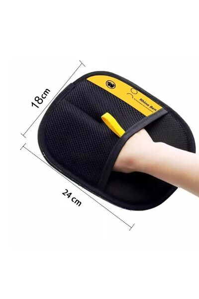 Choice3 قفازات إزالة شعر الحيوانات الأليفة السوداء (قطعة واحدة) - قفازات كهرو...