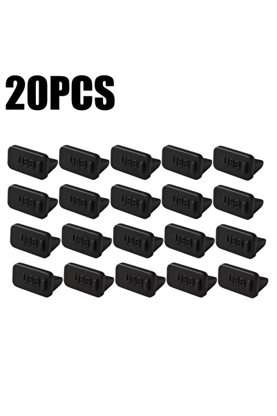 Choice1 20 سدادة سوداء مانعة للغبار لمنفذ شاحن USB-A، غطاء مقبس أنثى سيليكون ...