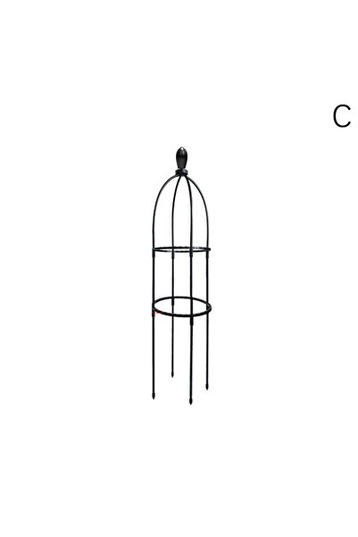Choice3 مجموعة واحدة من دعامات نباتات التسلق السوداء بطول 95 سم، مناسبة للحدا...