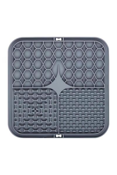 Choice1 Gray Pet Lick Silicone Mat Pet Slow Food Plate Dog Bathing Distractio...