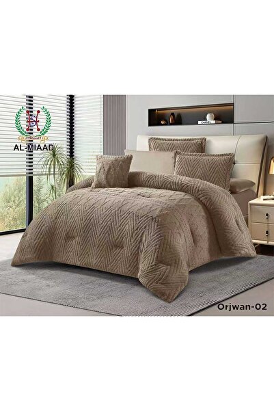 ALMIADD Purple Winter Rabbit Fur Bedspread (7 pieces) - Double Size - 230x250