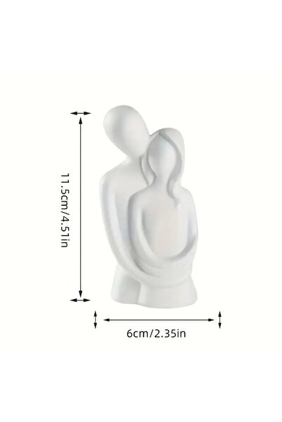 Choice تمثال سيراميك بلوري بتصميم نورديك مينيمالي لزوجين يتعانقان، Tj001-105