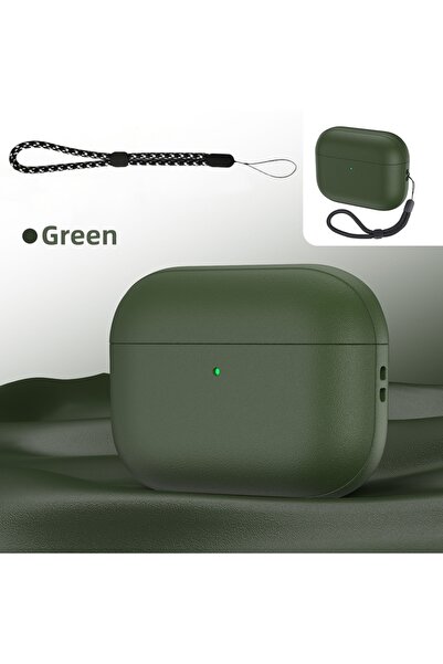 Choice1 جراب AirPods Pro 3 ذو ملمس جلد أخضر، مناسب للجيل الثالث من AirPods Pr...