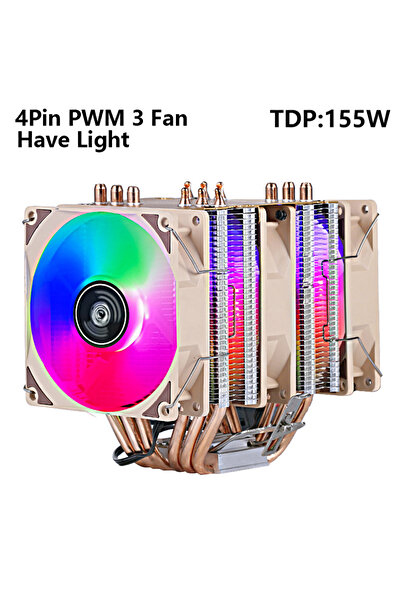 Choice31 مبرد معالج XUANFENG ذو لون ثابت 115x-1200-1700-AMD، مزود بـ 6 أنابيب...