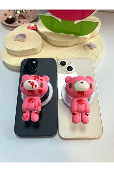 choice2 حامل هاتف على شكل دب ملون ثلاثي الأبعاد من A AND B - مقبض هاتف على شك...