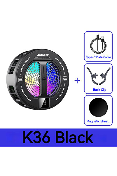 Choice3 K36 Black 2IN1 Universal Portable Magnetic Clip Semiconductor Phone C...