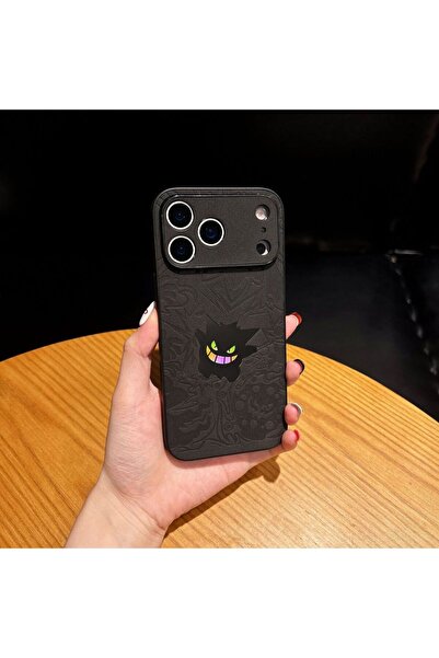 Choice34 غلاف هاتف أسود بتصميم كرتوني لطيف لشخصية غينغار، مصنوع من جلد المحفو...